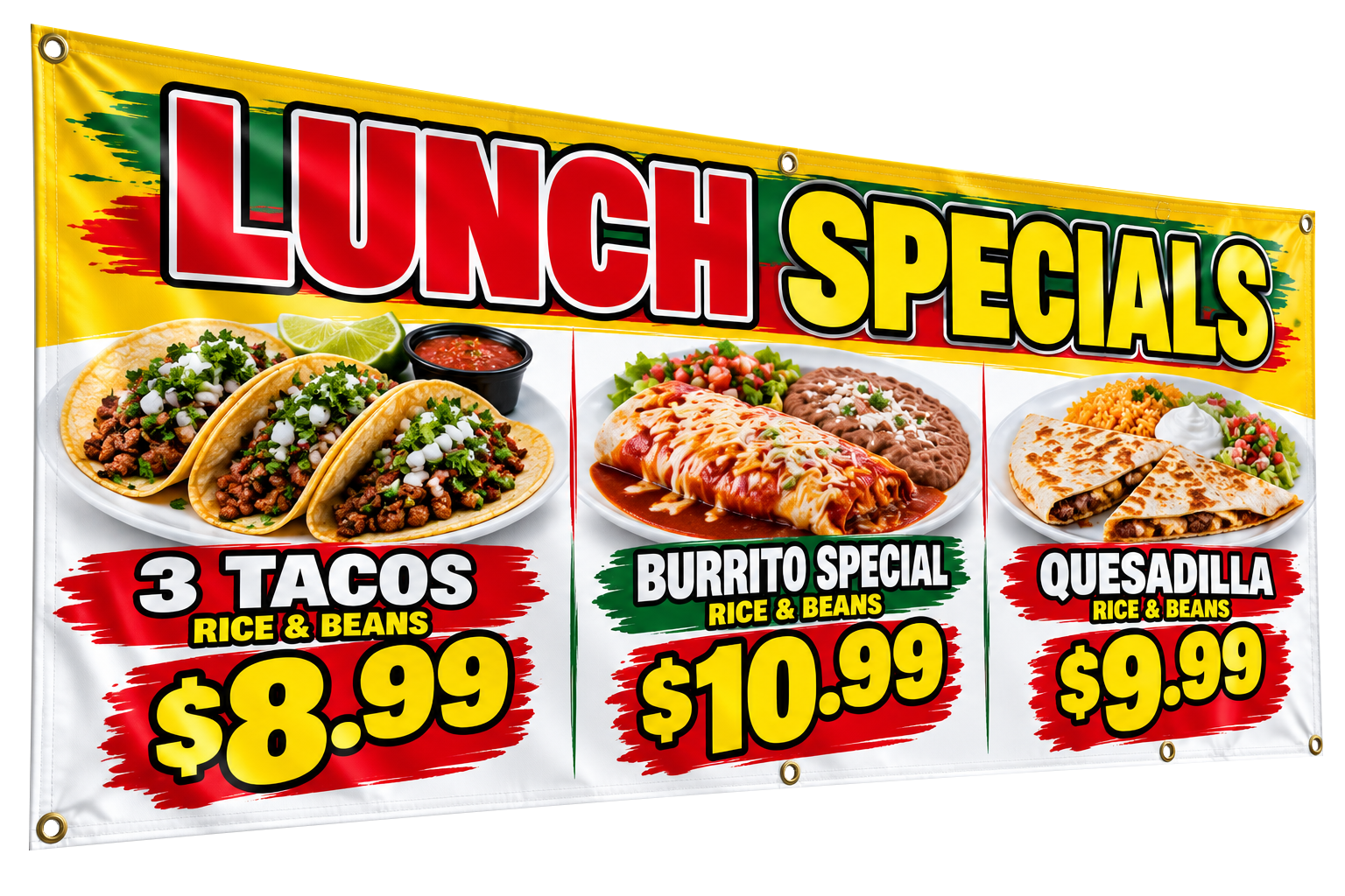 Custom restaurant banner example