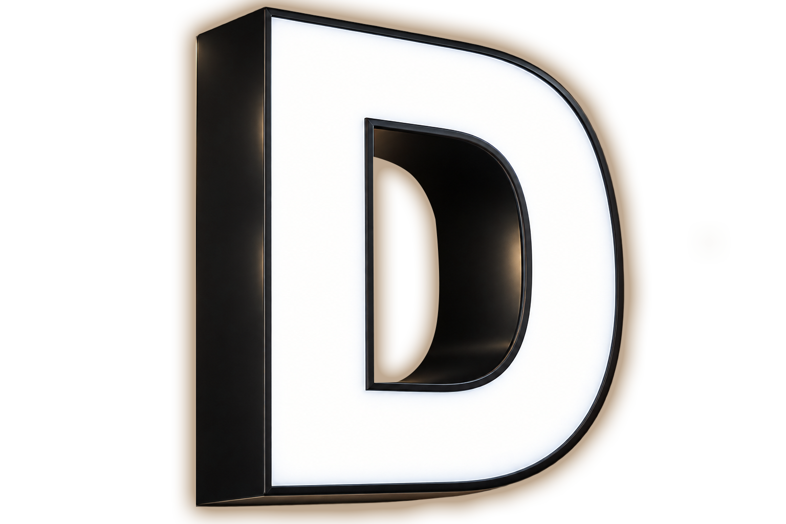 Backlit Letters example